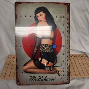 lot 84 image: Ms Behavin, As New Tin Sinage