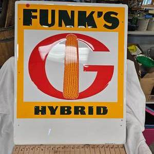 lot 89 image: As New, Funks G Hybrid Tin Lith Sign, MFG 286