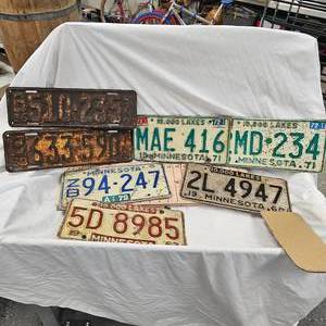 lot 99 image: Vintage License Plate