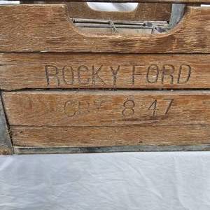 lot 103 image: 1947 Wood Milk Crate by Rocky Ford