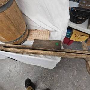 lot 106 image: Wood Barrel and Potato Planter