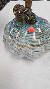 Glitzhome Hand Blown Glass Pumpkin