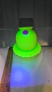 Fenton Green Lime Sherbet Green Fairy Lamp(2pc)