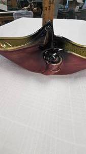 Hull Pottery Burgandy/Black Planter