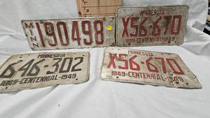 lot 61 image: Aluminum License Plate Lot as Shown in Photo
