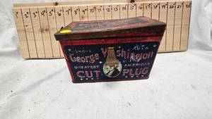 lot 69 image: George Washing Cut Plug Tin