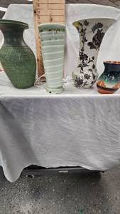 lot 117 image: Chinese Crackle Glazed Vase, Decorative Green Vase, Stoneware Light