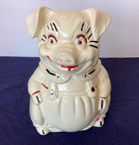 lot 6 image: Vintage American Bisque Pig Cookie Jar