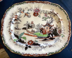 lot 25 image: Antique English Ironstone Platter