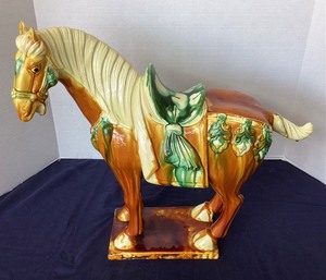 lot 33 image: Chinese Tang Dynasty Style War Horse