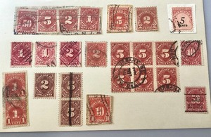 lot 57 image: Group of Vintage Postage Due Stamps