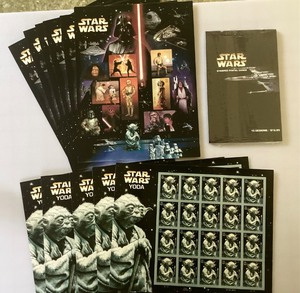 lot 107 image: Group of Star Wars Mint Sheets and Postcards