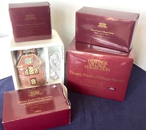 lot 92 image: Dept. 56 Disney Parks Village Series 5 Items