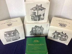 lot 93 image: Group of 5 Dept. 56 Heritage Village Houses