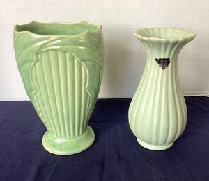 lot 67 image: Vintage Pair of Pottery Vases #1