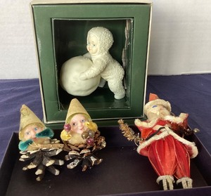 lot 86 image: Dept. 56 Snowbaby and Vintage Christmas Ornaments