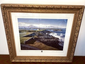 lot 118 image: Signed and Numbered Golf Print Tralee Golf Club, 3rd Hole The Castle