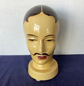 lot 173 image: Mustachioed Pottery Store Display Head