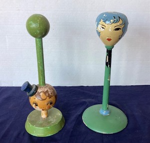 lot 174 image: Pair of Vintage Wooden Hat Stands
