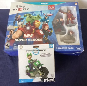 lot 151 image: Wii Disney Infinity Marvel Superheroes  MarioKart Bike Building Set