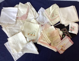 lot 190 image: Group of Vintage Handkerchiefs