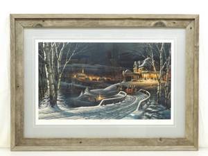 lot 10 image: Pencil Signed Terry Redlin Family Traditions Open Edition Wood Framed Print