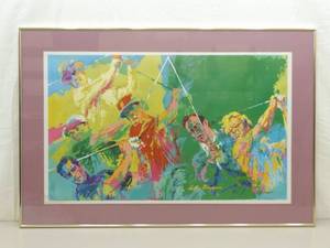 lot 11 image: Framed Leroy Neiman Legends of Golf Print