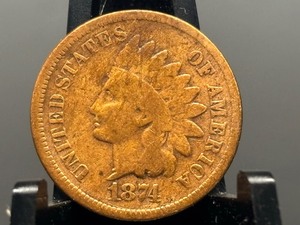 lot 44 image: 1874 Indian Head Penny in G Condition