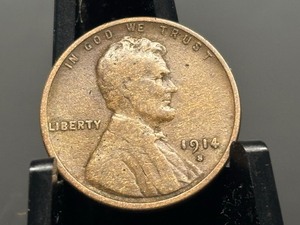 lot 50 image: 1914-S Lincoln Cent in F Condition