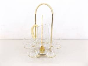 lot 23 image: Vintage MCM 6 Person Cocktail Serving Set