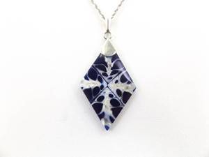 .925 Sterling Silver Mosaic Pendant Necklace