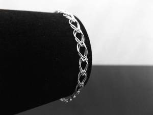 lot 67 image: .925 Sterling Silver Wide Link Bracelet