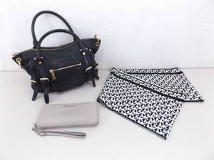 lot 98 image: Lot of EXCELLENT CONDITION Michael Kors Purse, Clutch, and Scarf