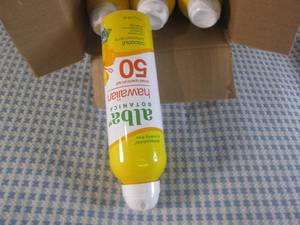 lot 75 image: (EC1) 6 Cans of Alba Botanica Sunsc...