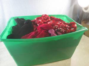 lot 149 image: (F-2) Tote of Assorted Clothes Jack...