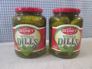 lot 231 image: (C-3) 2 Jars of Gedney Whole Dills ...