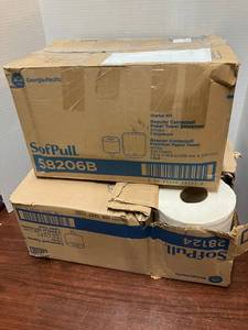 lot 9 image: Centerpull Towel Dispenser and Rolls