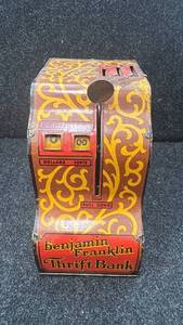 lot 3 image: Vintage Benjamin Franklin Thrift Bank by Louis Marx & Co.