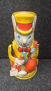 lot 14 image: Uncle Wiggily Vintage Tin Litho Mechanical Bank