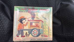 lot 29 image: Vintage Cragston Jolly Bear Peanut Vendor Toy with Original Box