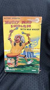lot 42 image: Vintage Nutty Mad Indian Mechanical Toy with War Whoop