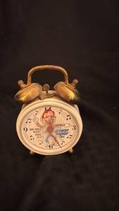 lot 88 image: Vintage Howdy Doody Alarm Clock with Brass Bells