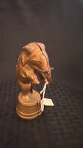 lot 100 image: Antique Bronze Elephant Figurine with Patina Finish