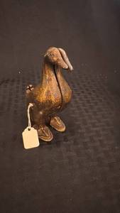 lot 107 image: Vintage Cast Iron Duck Doorstop with Patina