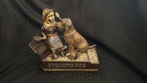 lot 114 image: Vintage Speaking Dog Mechanical Bank with Original Finish