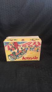lot 117 image: Vintage Tin Wind-Up Clown Motorcycle Toy