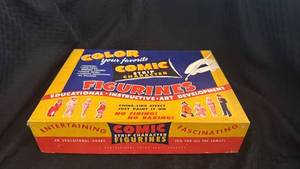 lot 126 image: Vintage Comic Figurine Painting Kit with Partially Dried Paints