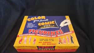 lot 127 image: Vintage Color Your Favorite Comic Character Figurine Set