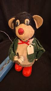 lot 135 image: Vintage Mechanical Toy Bear with Remote Control and Battery Case