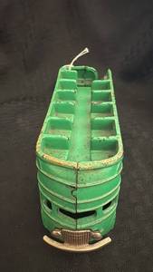 lot 156 image: Vintage Arcadia Cast-Iron Toy Double-Decker Bus
